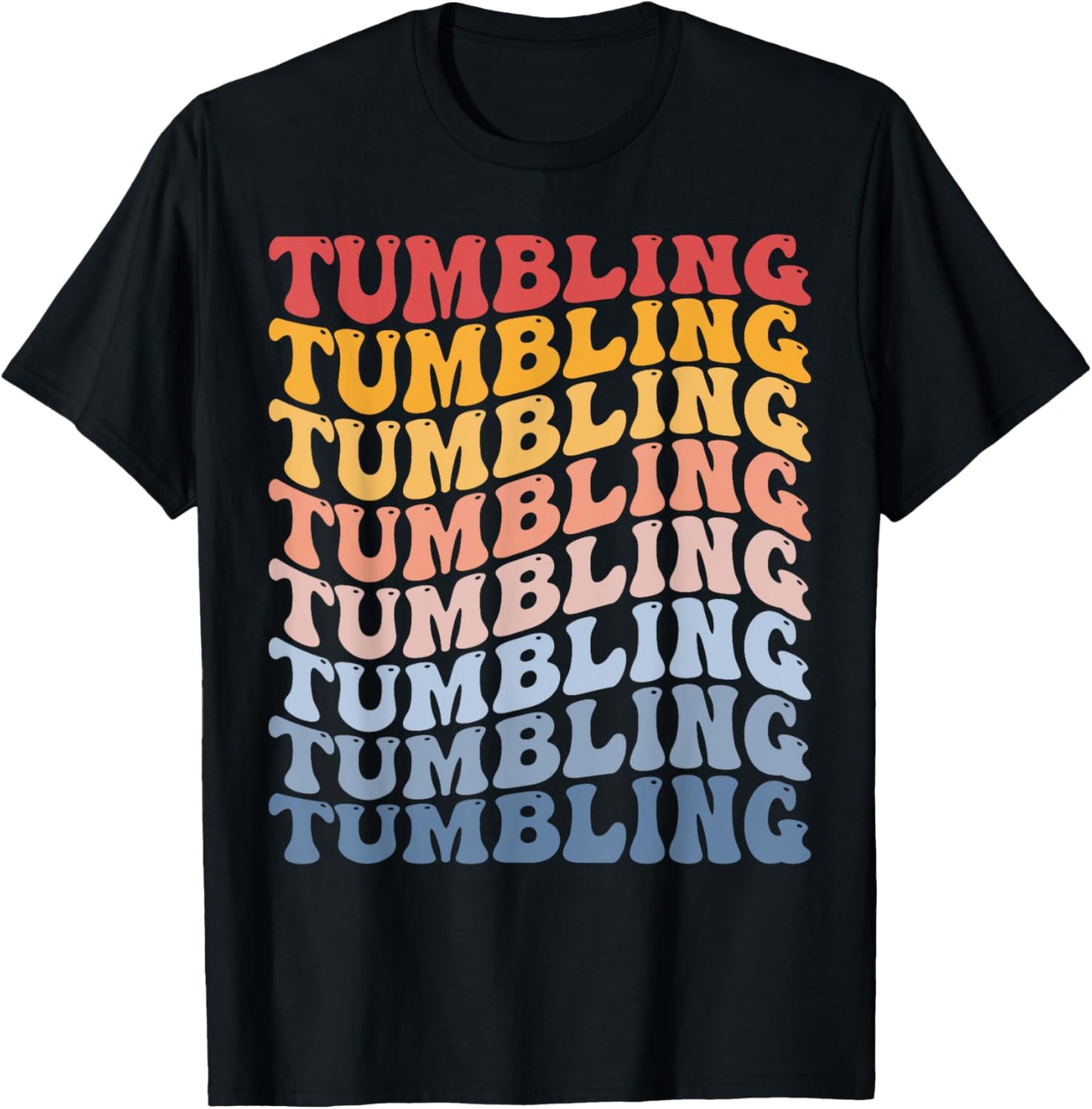Tumbling Groovy Retro Sports T-Shirt - T-Shirt | Black