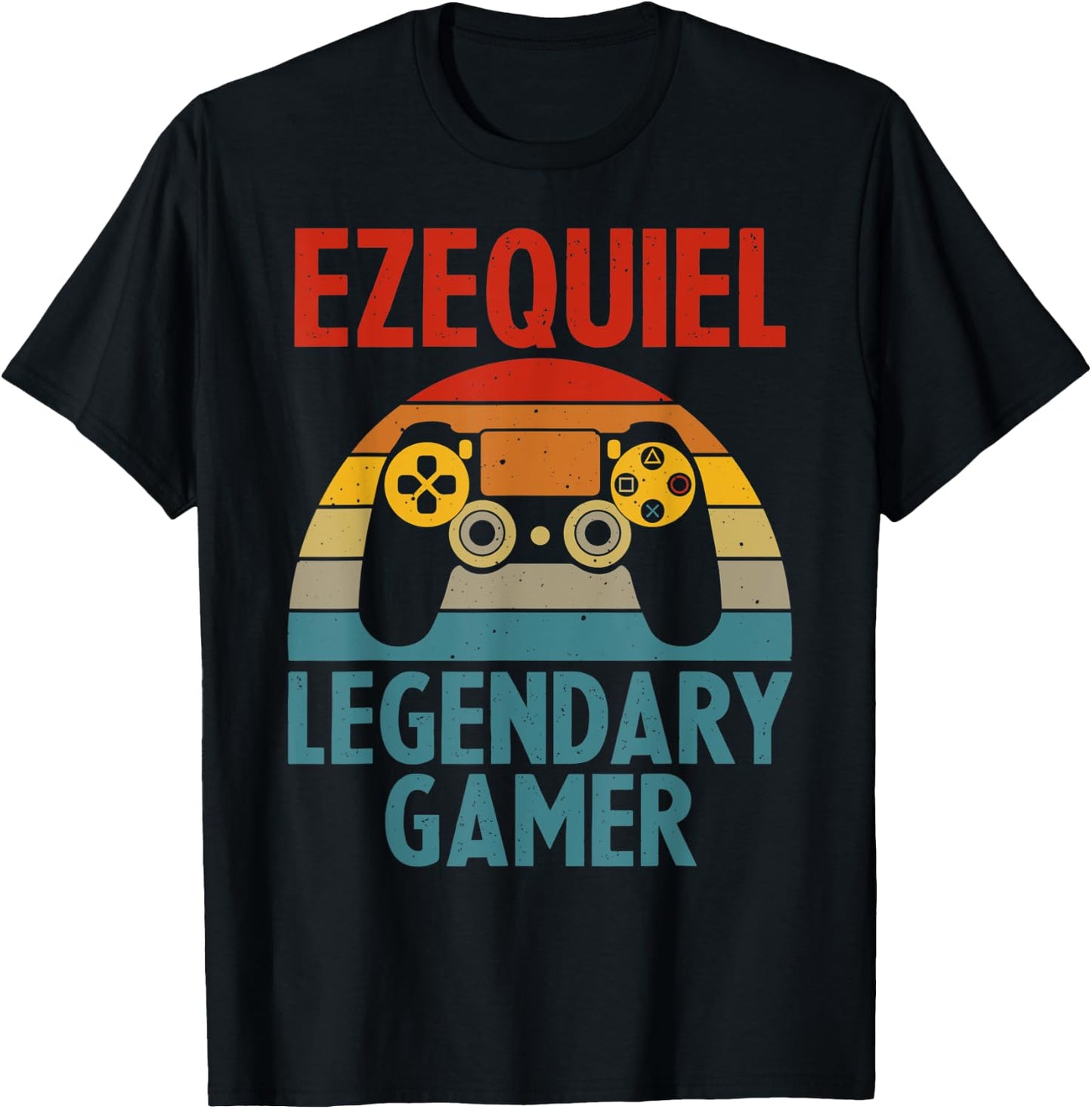 EZEQUIEL Gift Name Personalized Funny Gaming Geek Birthday T-Shirt - T-Shirt | Black