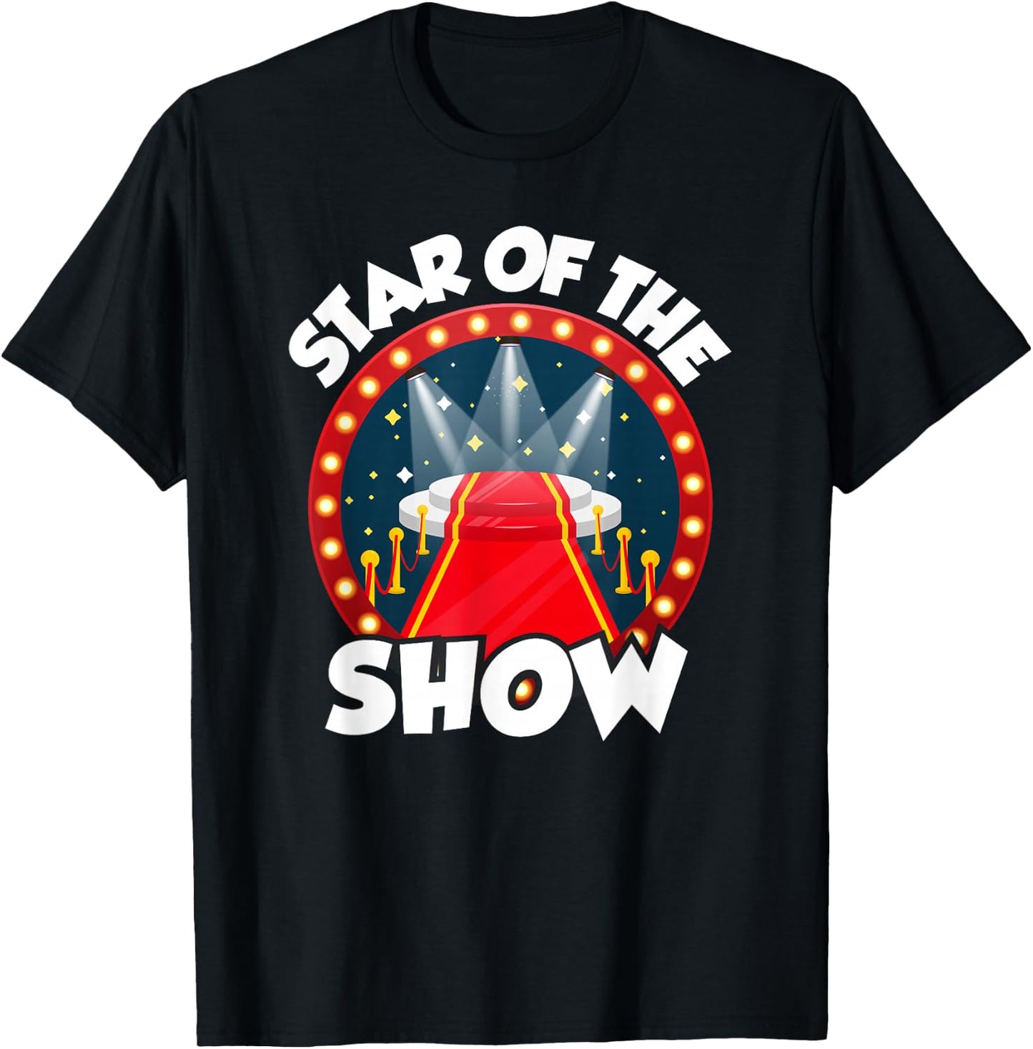 Star of The Show Movie Night - Movie Birthday T-Shirt - T-Shirt | Black