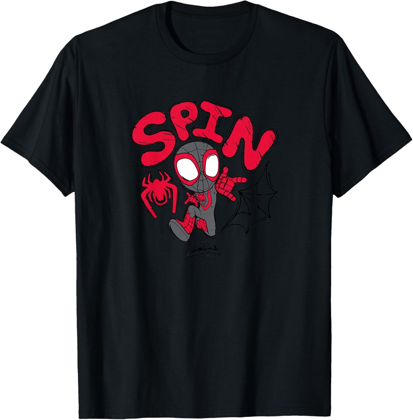 Kids Spidey and His Amazing Friends - Spin Scribble T-Shirt - T-Shirt | Black
