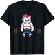 Weightlifting Unicorn Funny Powerlifting Fitness Gym T-Shirt - T-Shirt | Black