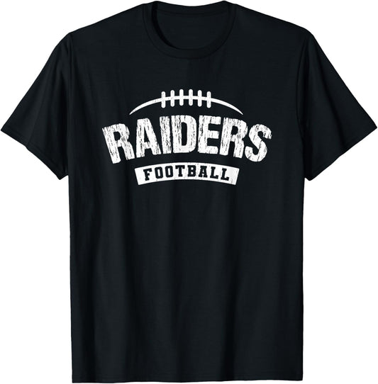 Raiders Navarre Football Distressed HS T-Shirt - T-Shirt | Black