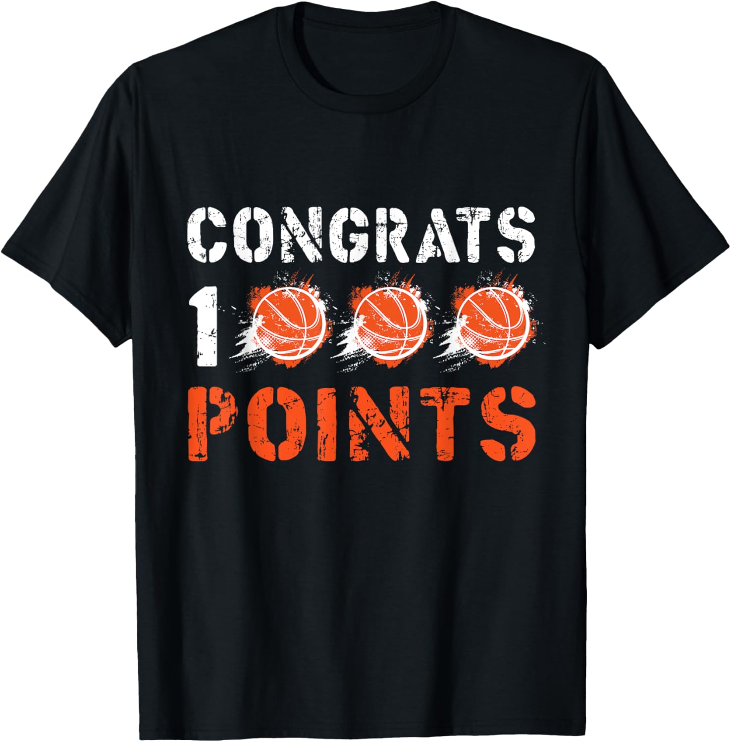 1000 Points Basketball Scorer High School Basketball Boys T-Shirt - T-Shirt | Black