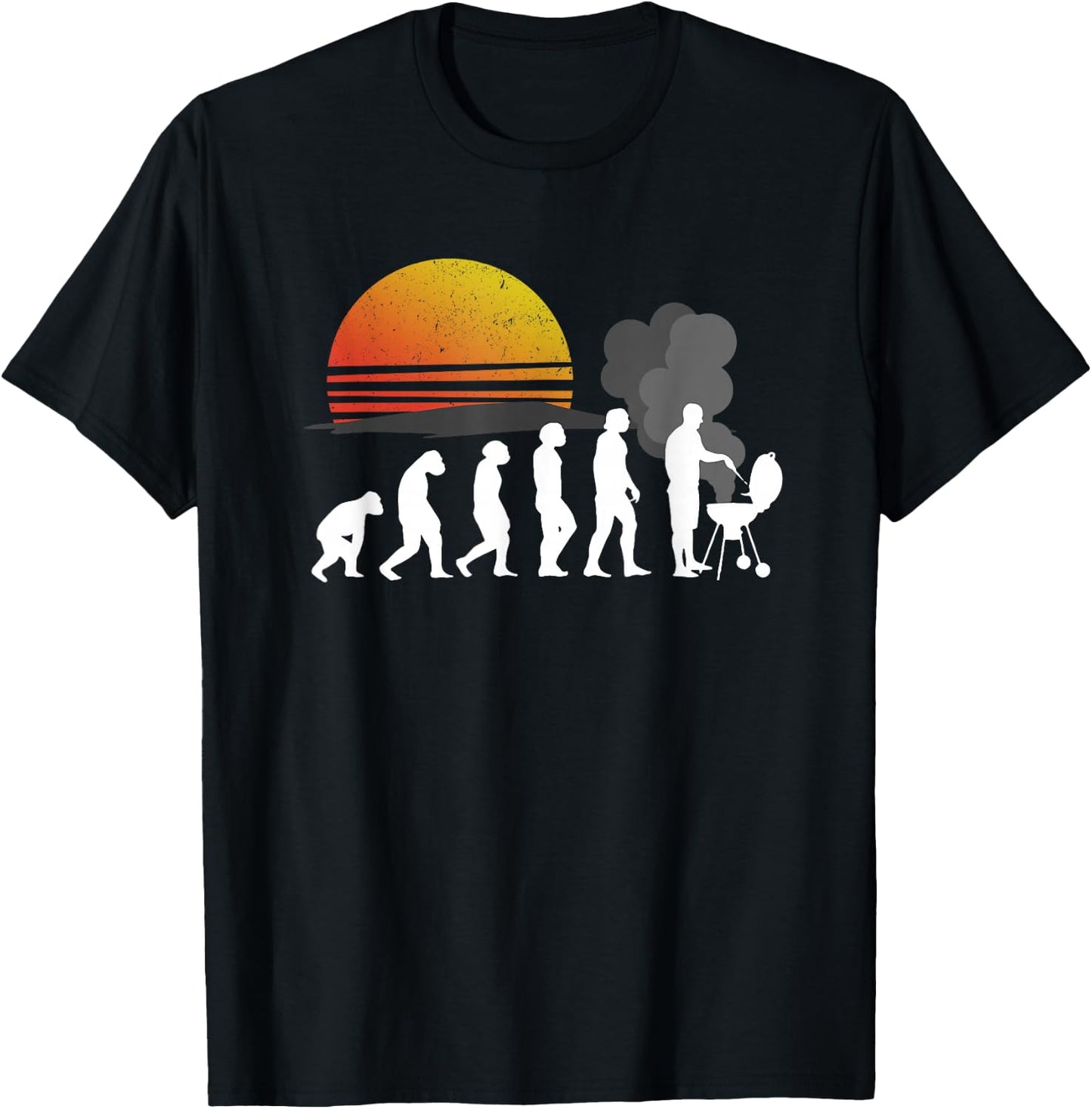 BBQ Evolution - Barbecue Grilling Funny Gift Shirt T-Shirt - T-Shirt | Black