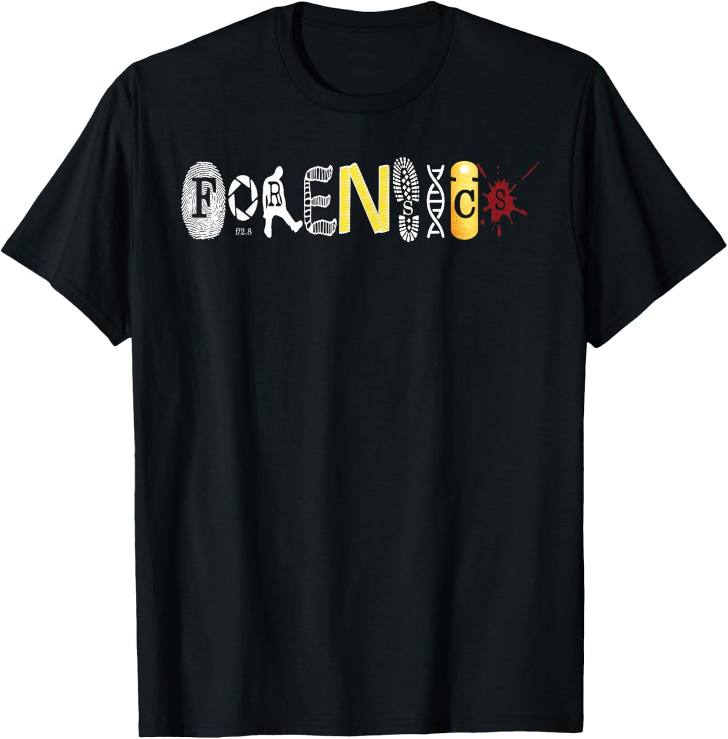 Forensics Shoe Crime Scene CSI T-Shirt - T-Shirt | Black