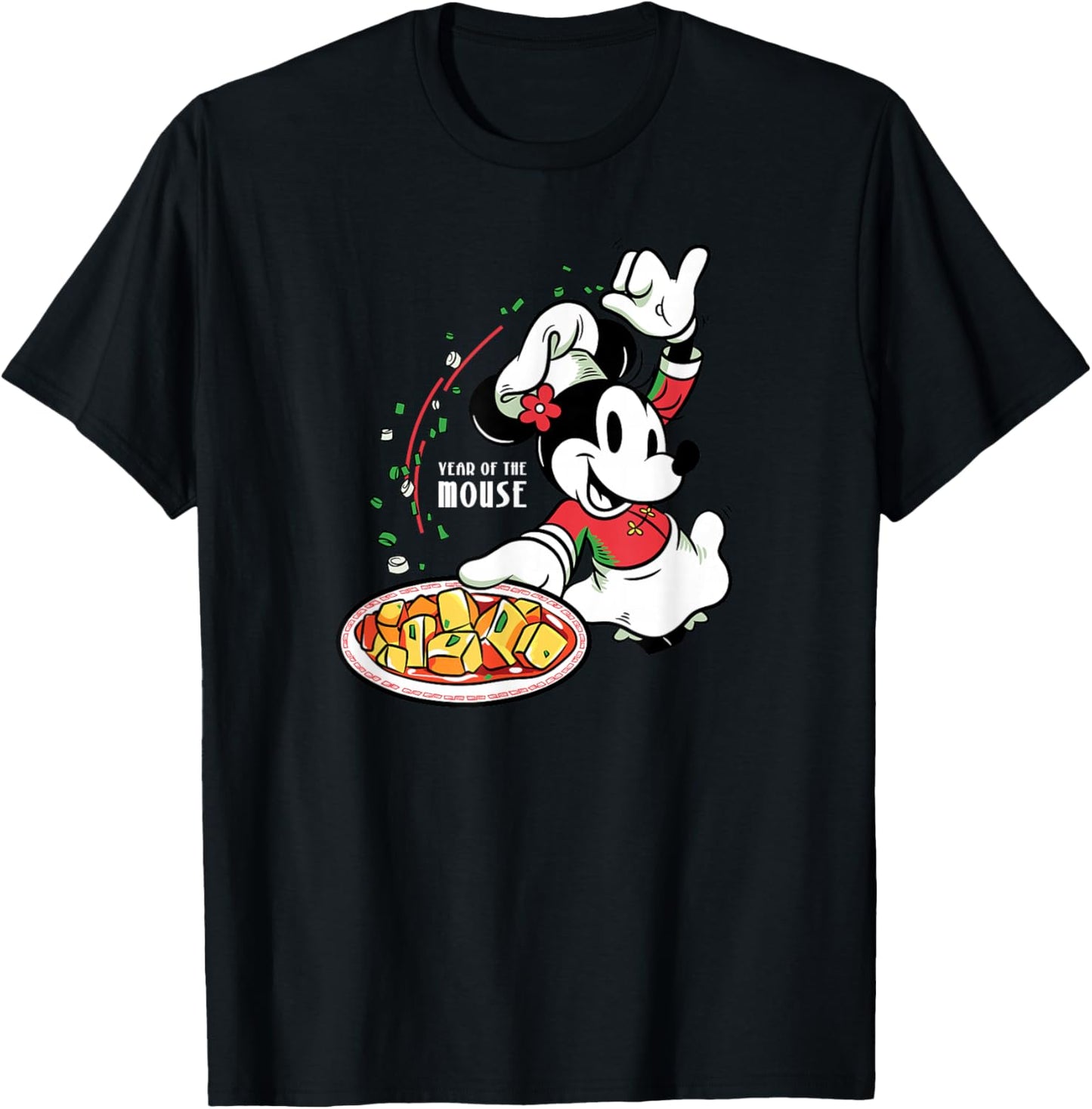 Minnie Mouse - Chinese New Year Mouse Chef T-Shirt - T-Shirt | Black