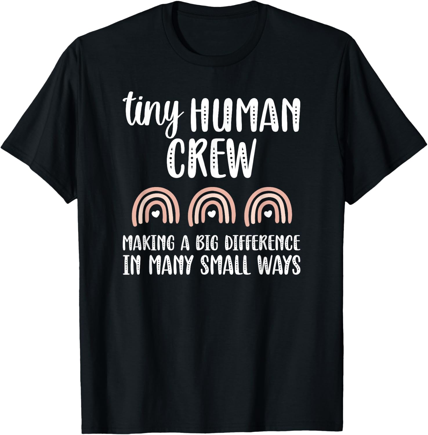 Tiny Human Crew Pediatric Nursing Crew Peds Nurse Squad T-Shirt - T-Shirt | Black