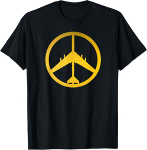 Peace Through Firepower B-52 Air Force Military Jet Vintage T-Shirt - T-Shirt | Black