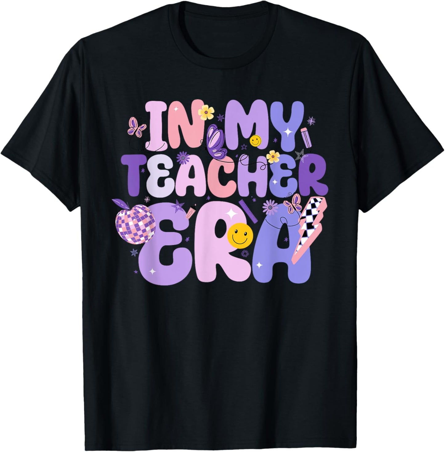In My Teacher Era First Day Of School Back To School Retro Women T-Shirt - T-Shirt | Black