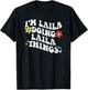 Retro Groovy Im LAILA Doing LAILA Things Funny Mother's Day T-Shirt - T-Shirt | Black