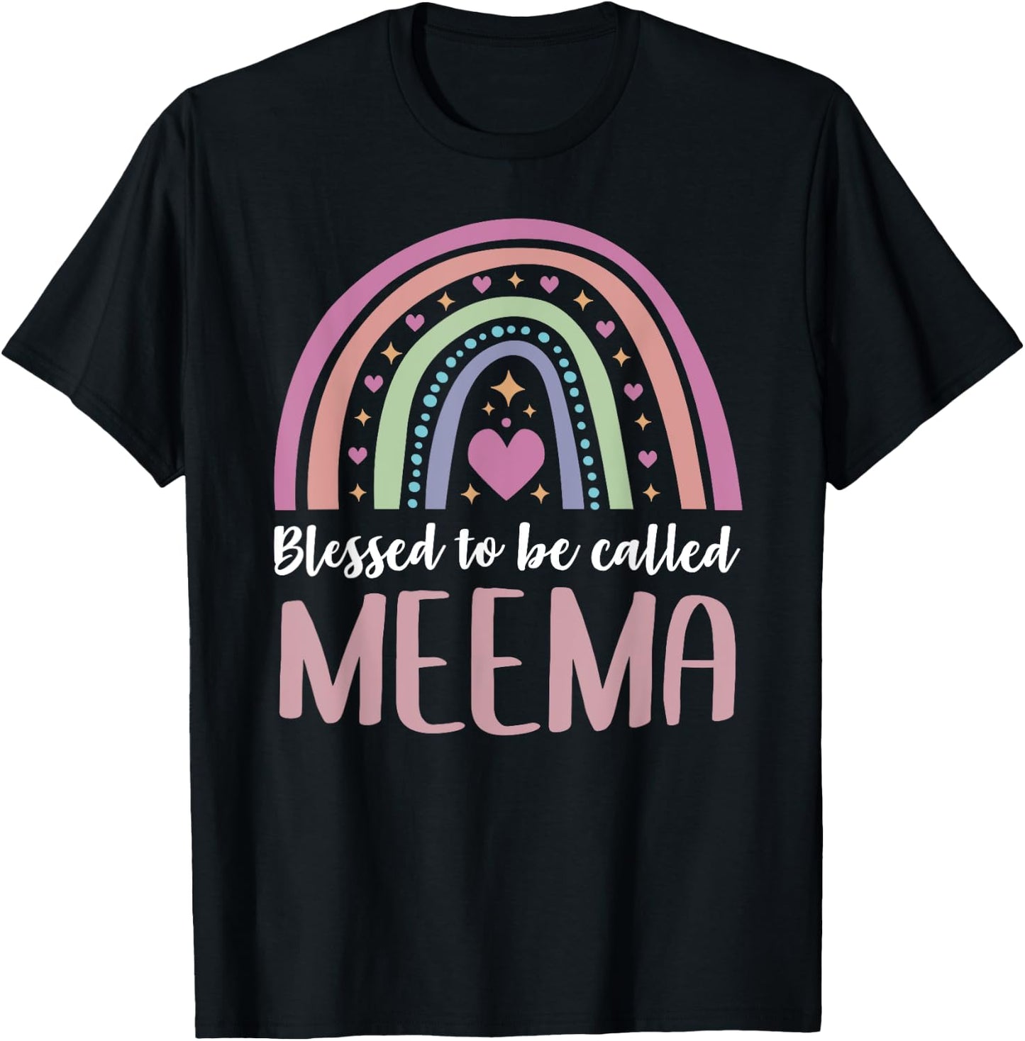 Blessed to be called Meema idea Mother's Day Meema T-Shirt - T-Shirt | Black