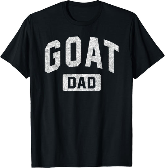Goat Dad G.O.A.T. Gym Workout Father's Day Gift T-Shirt - T-Shirt | Black