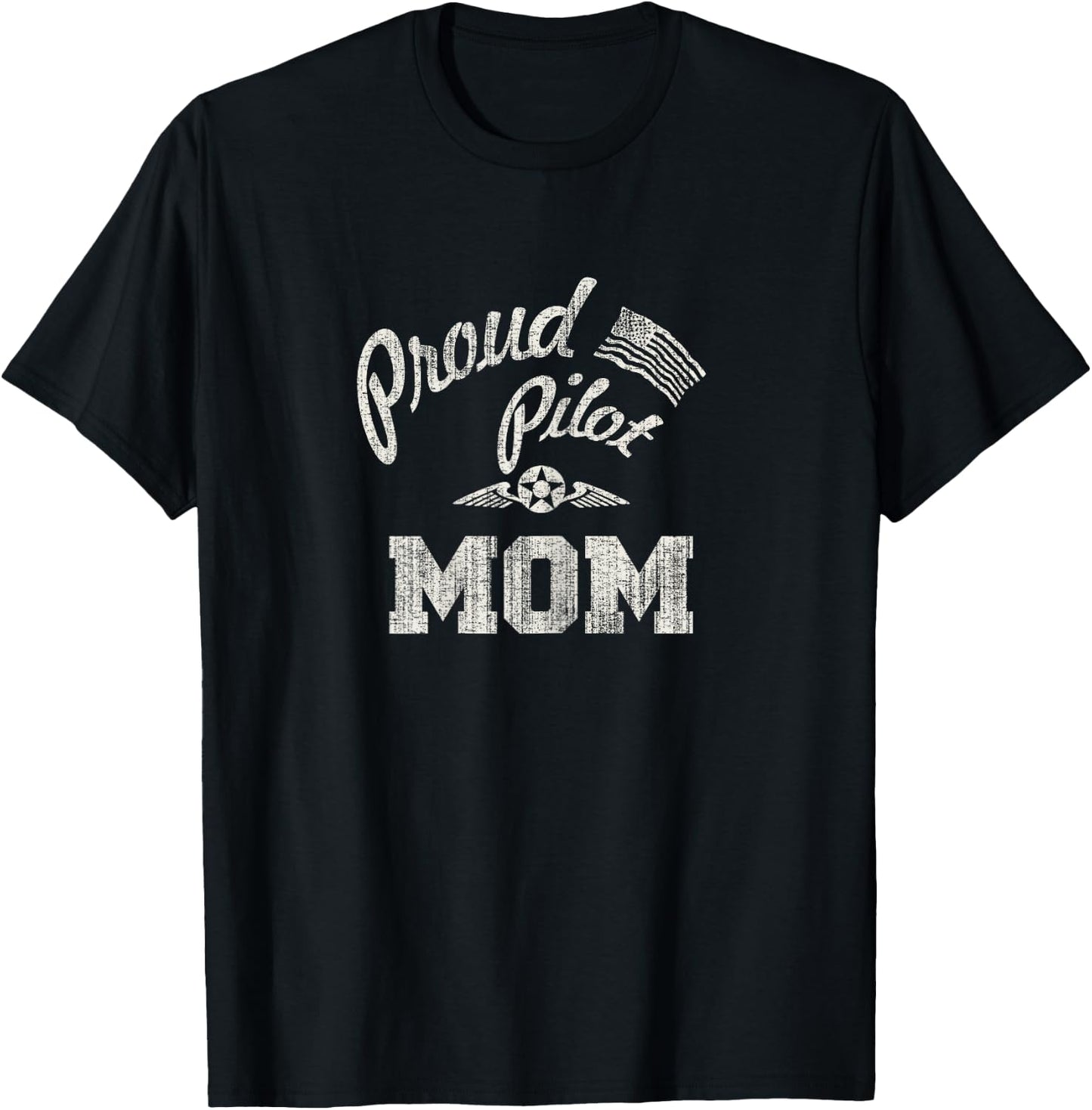 Proud Pilot Mom Mother's Day For Moms T-Shirt - T-Shirt | Black