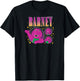 Barney - Purple Dinosaur Character Grid with Gold Stars T-Shirt - T-Shirt | Black