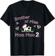 Girl 2nd Birthday Party Pink Cow Brother Moo I'm Two Animal T-Shirt - T-Shirt | Black