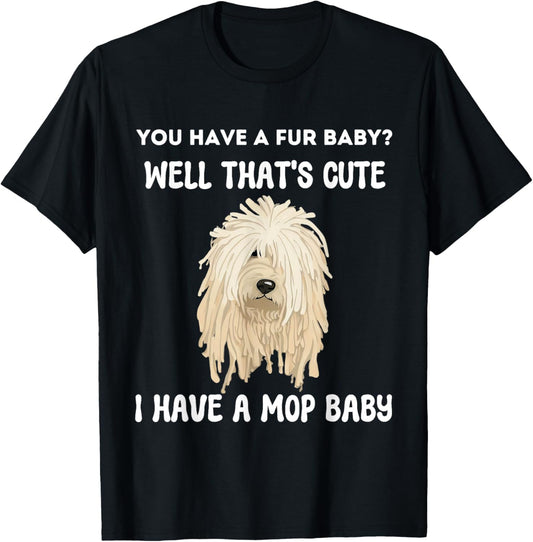 Funny Komondor Mop Dog, Cute Hungarian Sheepdog Women Men T-Shirt - T-Shirt | Black