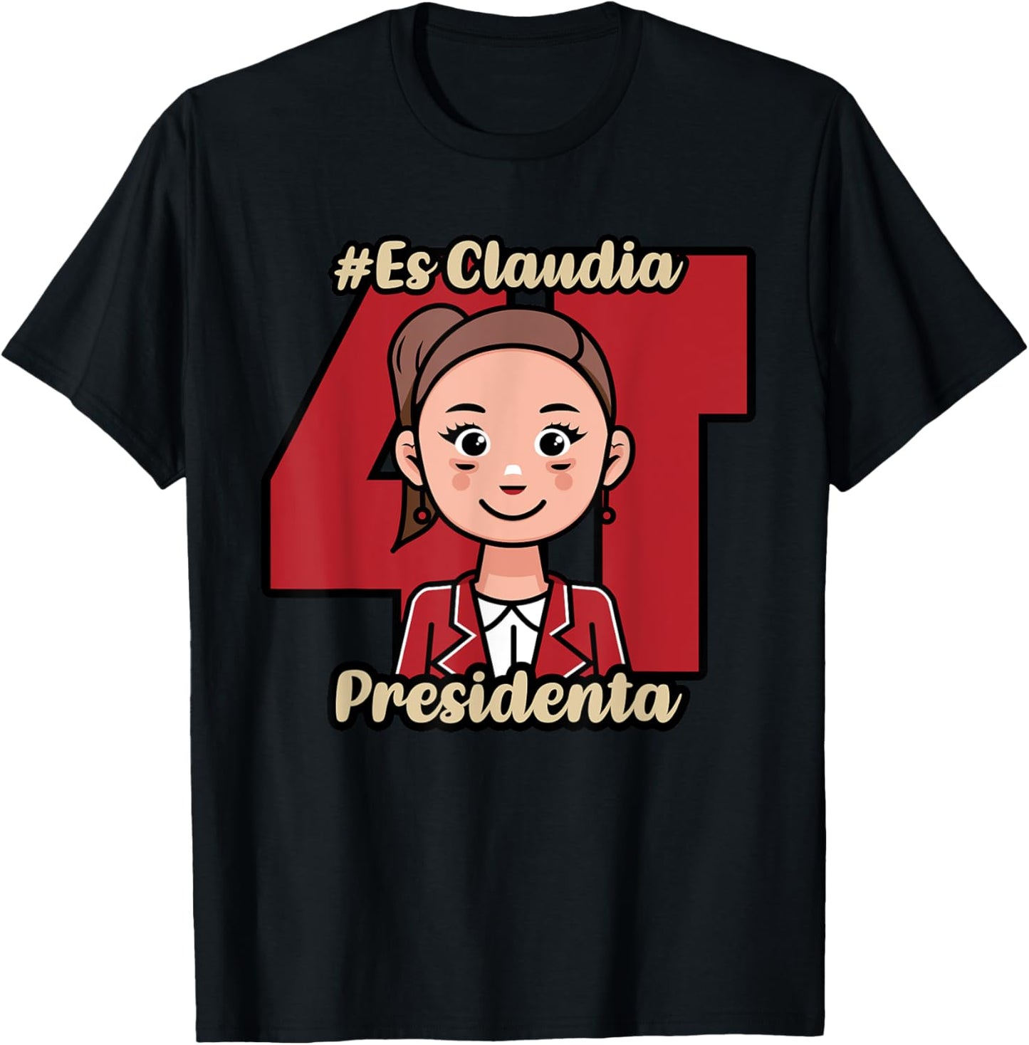 Claudia Sheinbaum Pardo Presidenta drawing kawaii T-Shirt - T-Shirt | Black