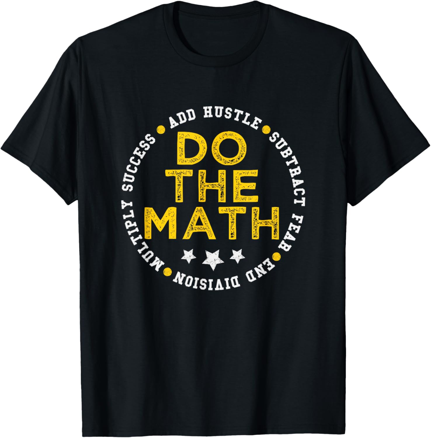 Varsity-Gold Yellow Do The Math University-Gold Yellow T-Shirt - T-Shirt | Black