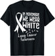In November We Wear White Lung Cancer Awareness White Ribbon T-Shirt - T-Shirt | Black