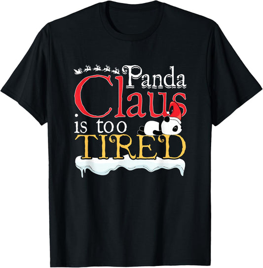 Panda Bear Cute Animal Lover Funny Panda Ugly Christmas T-Shirt - T-Shirt | Black