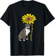 Pitbull Sunflower Sunshine Pitties Pet Dog Lover Owner Gift T-Shirt - T-Shirt | Black