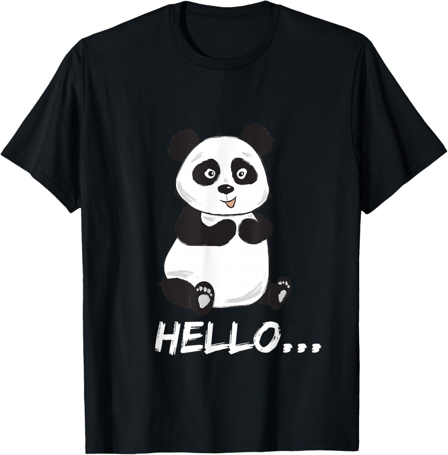 Panda Hello & Goodbye | Here for the Snacks, Not Small Talk T-Shirt - T-Shirt | Black
