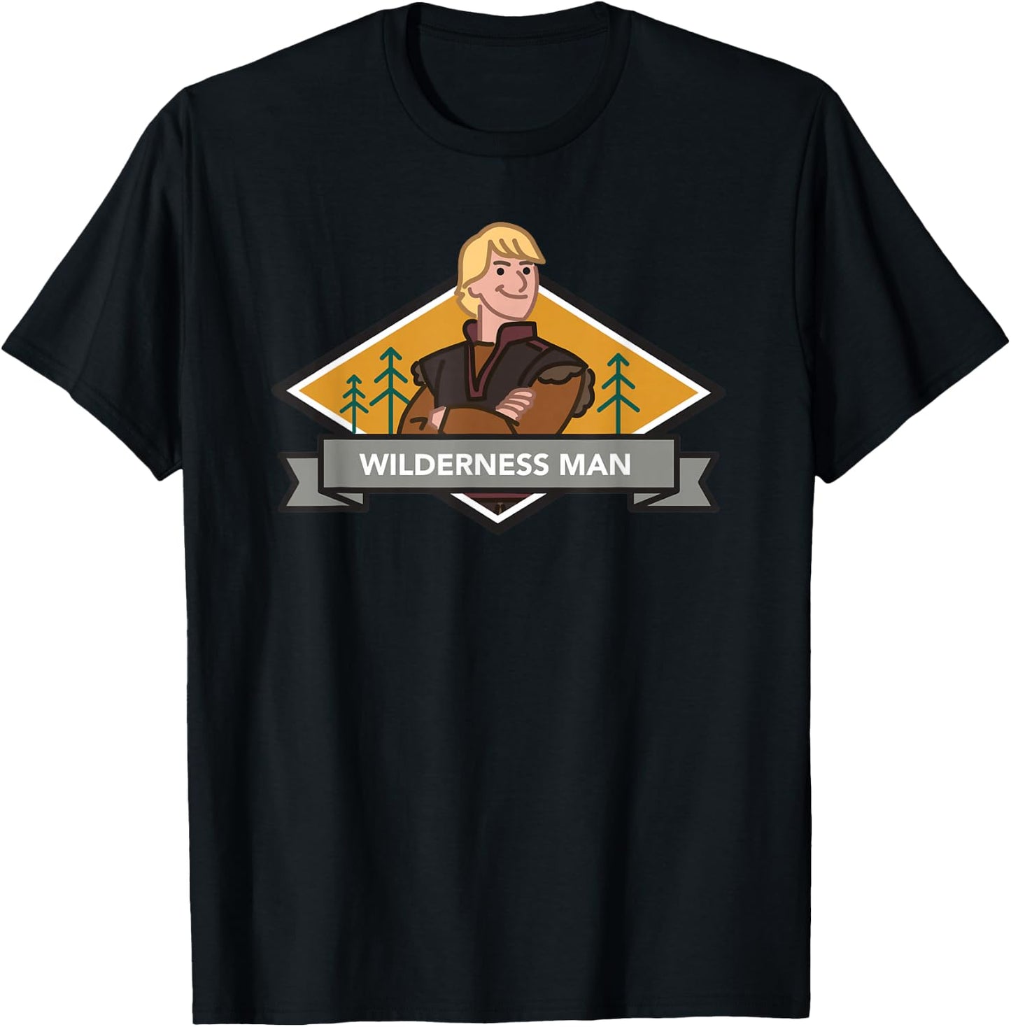 Disney Frozen 2 Kristoff Wilderness Man T-Shirt - T-Shirt | Black