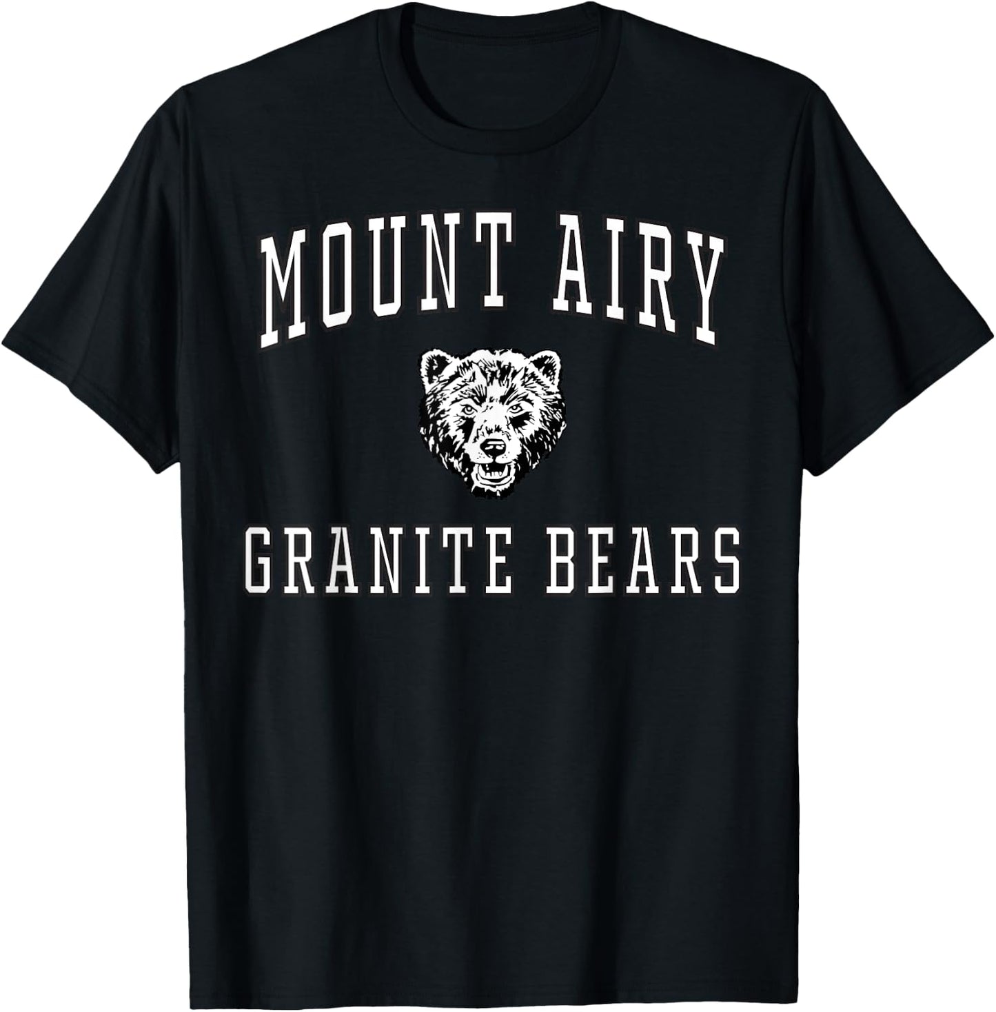 Mount Airy High School Granite Bears C1 T-Shirt - T-Shirt | Black