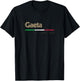 Gaeta Italian City Retro Italy Flag T-Shirt - T-Shirt | Black