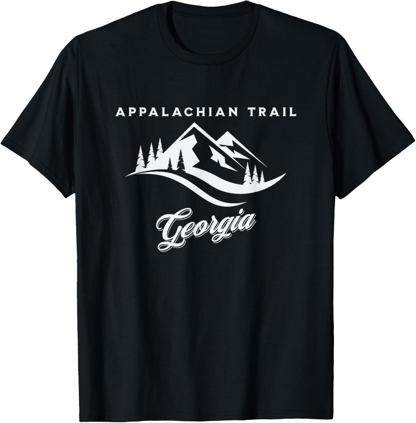 Appalachian Trail Georgia Hiking Scenic Trail T-Shirt - T-Shirt | Black