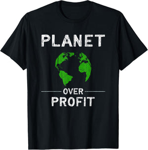 Green Environmental Art and Ecology Planet Awareness T-Shirt - T-Shirt | Black