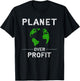 Green Environmental Art and Ecology Planet Awareness T-Shirt - T-Shirt | Black