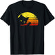 Vintage Cat Lover Sunset Retro Style Cats T-Shirt - T-Shirt | Black