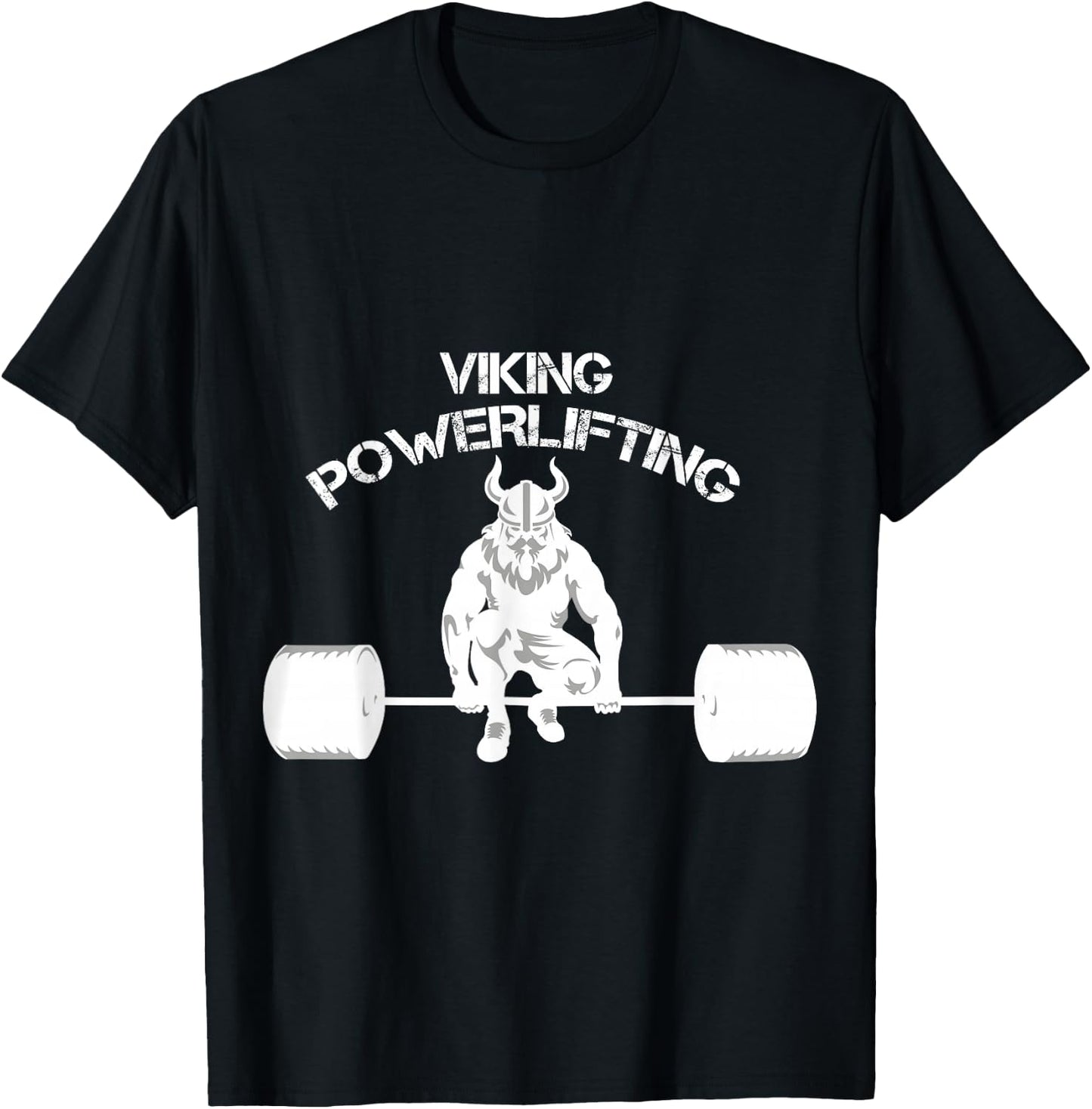 Viking Bodybuilding Weight Lifting Gym Powerlifting T-Shirt - T-Shirt | Black