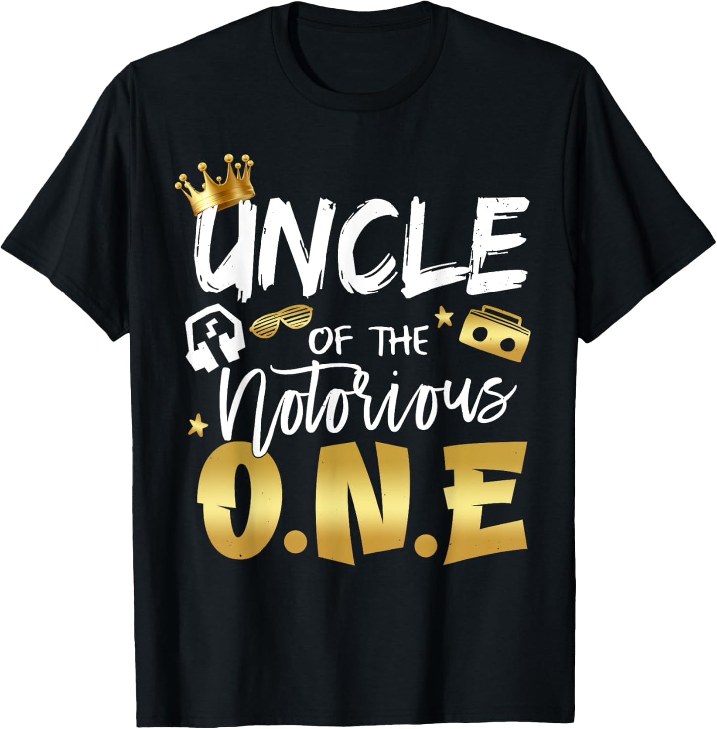 Uncle Of The Notorious One Old School 1st Hip Hop Birthday T-Shirt - T-Shirt | Black