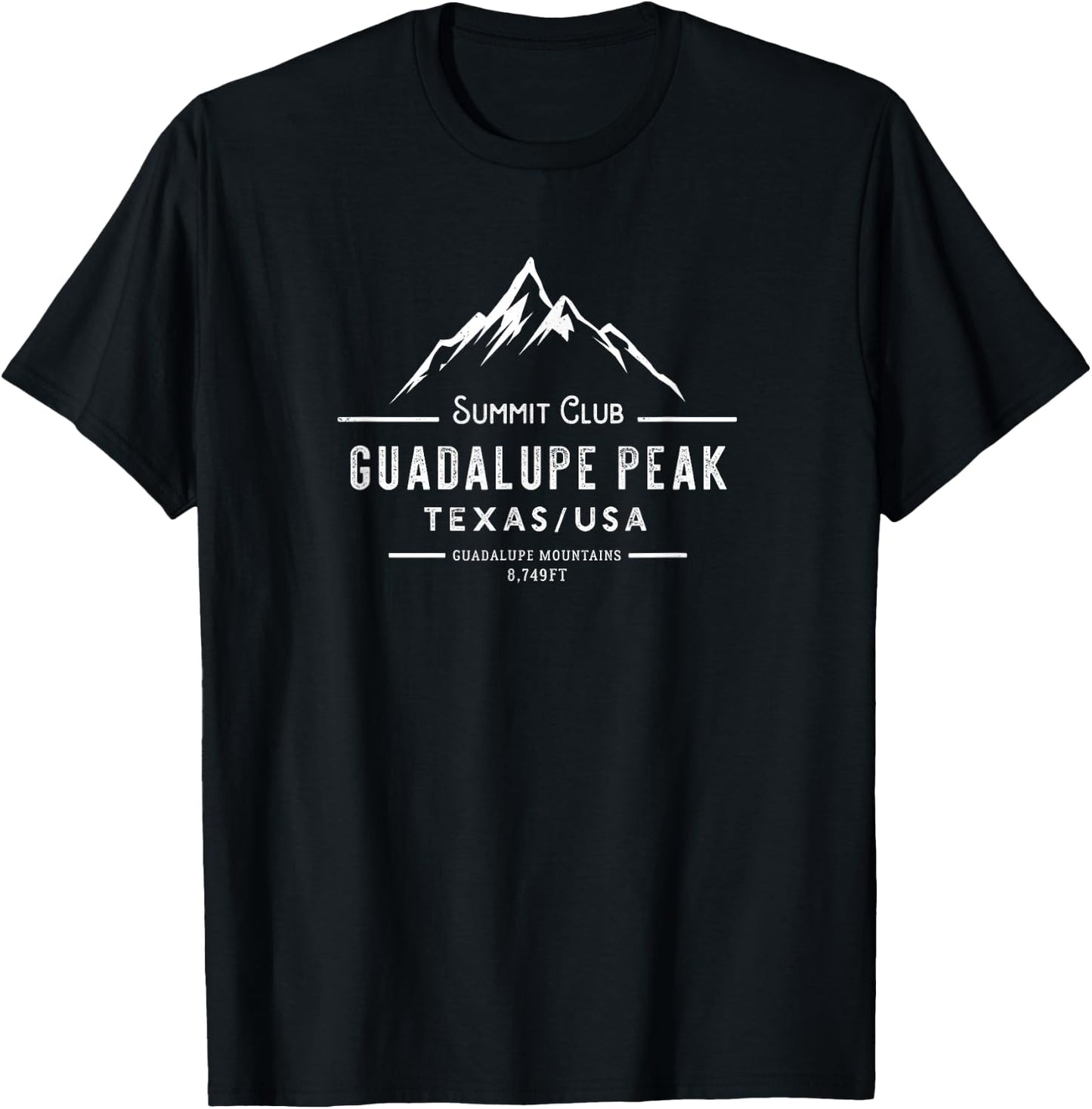 Guadalupe peak summit club - Guadalupe range Texas T-Shirt - T-Shirt | Black