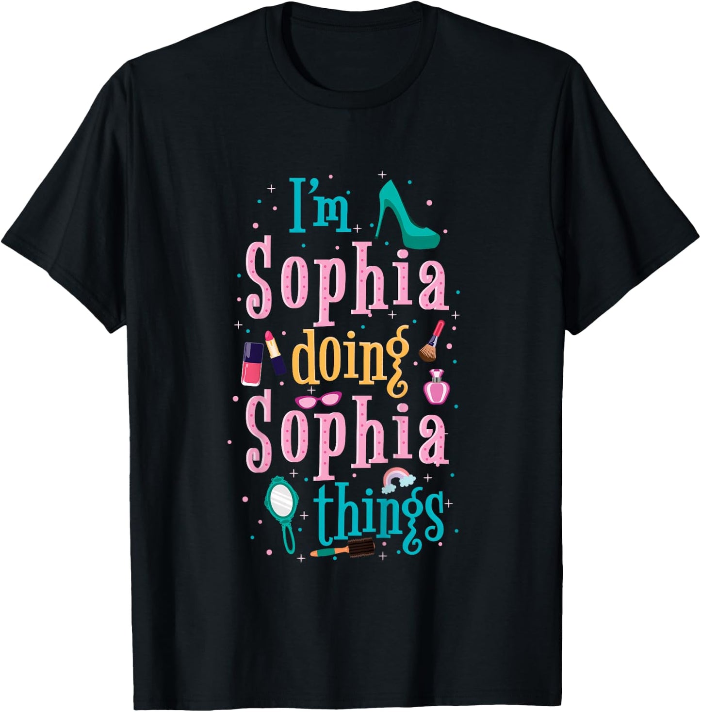 Cute shirt for kids or toddlers named Sophia T-Shirt - T-Shirt | Black