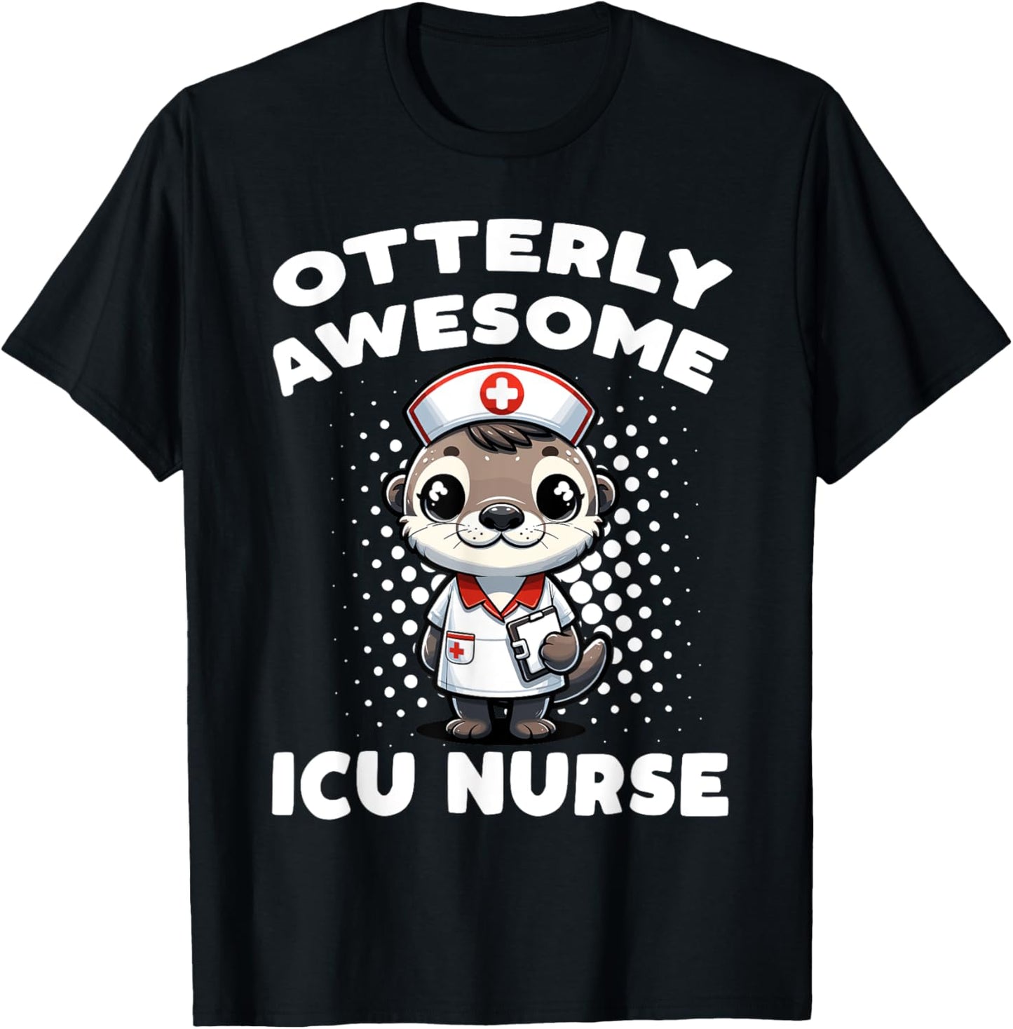 Icu Nurse Otterly Awesome Sea Otter T-Shirt - T-Shirt | Black