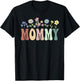 Mommy Gifts Women Wildflower Floral Design Mommy T-Shirt - T-Shirt | Black