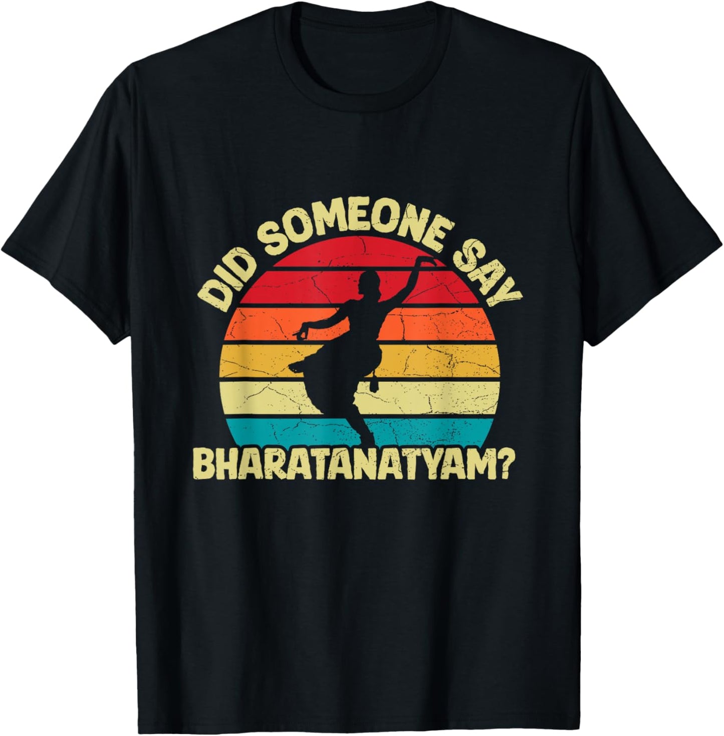 Indian Folk Dance Design for a Bharatanatyam dancer T-Shirt - T-Shirt | Black