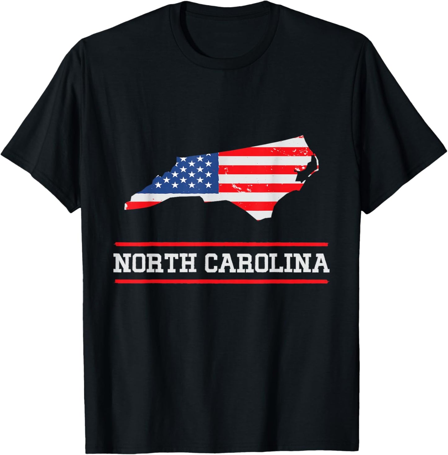 North Carolina US Flagge - US Staat North Carolina Souvenir T-Shirt - T-Shirt | Black