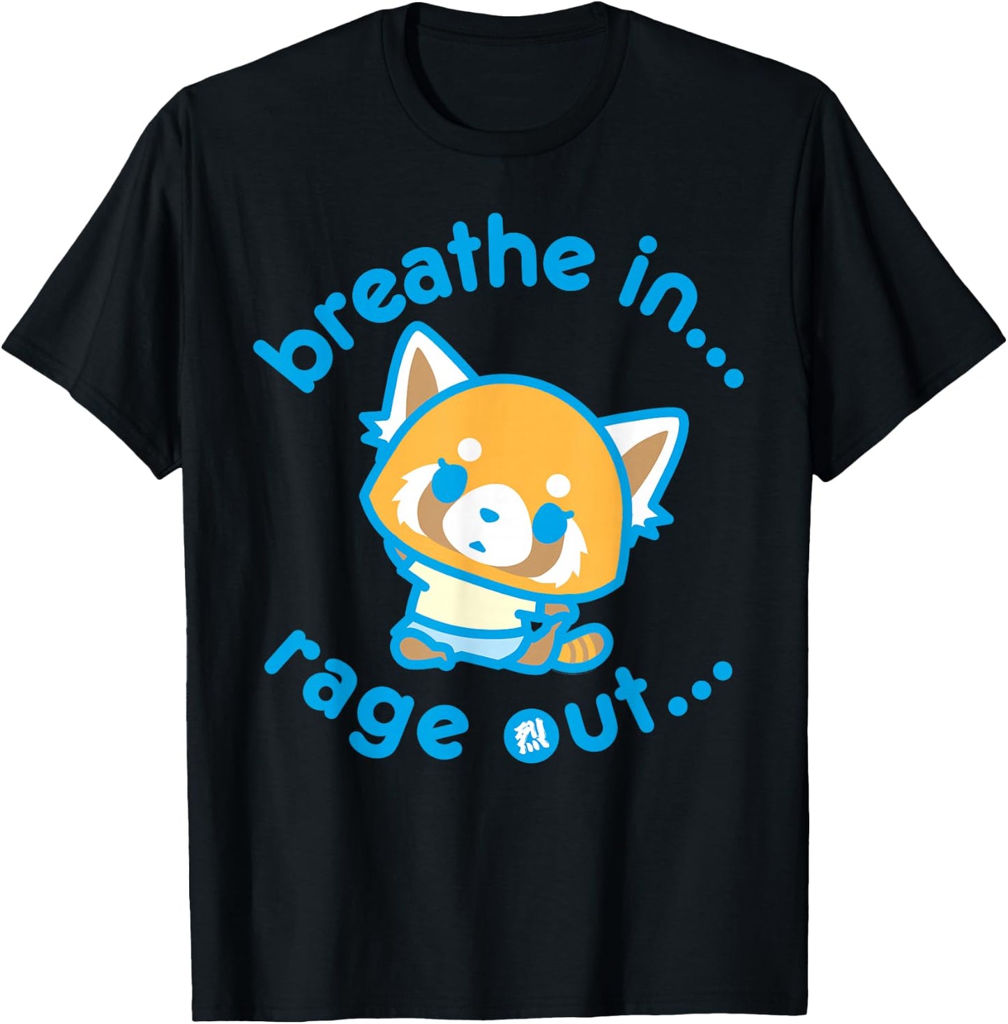 Aggretsuko Yoga Breathe In Rage Out T-Shirt - T-Shirt | Black
