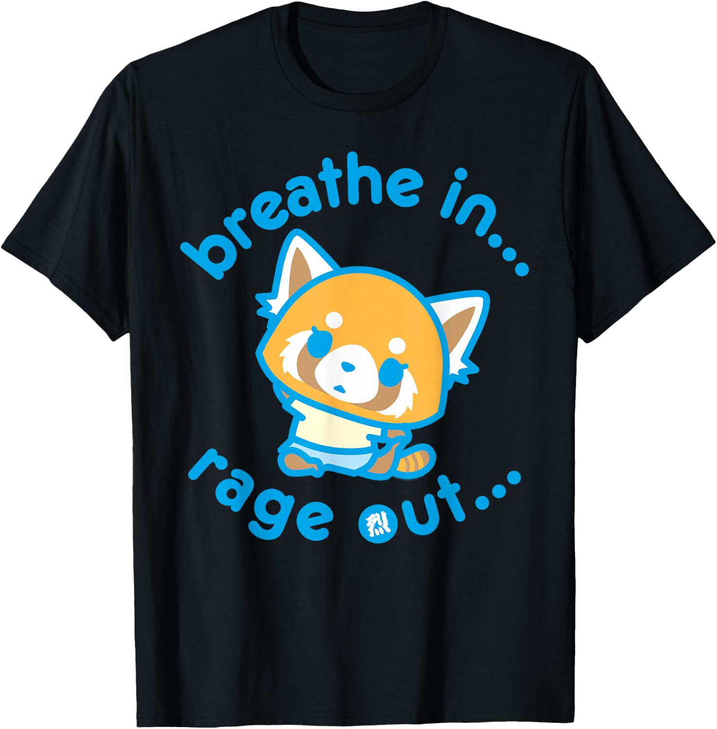 Aggretsuko Yoga Breathe In Rage Out T-Shirt - T-Shirt | Black