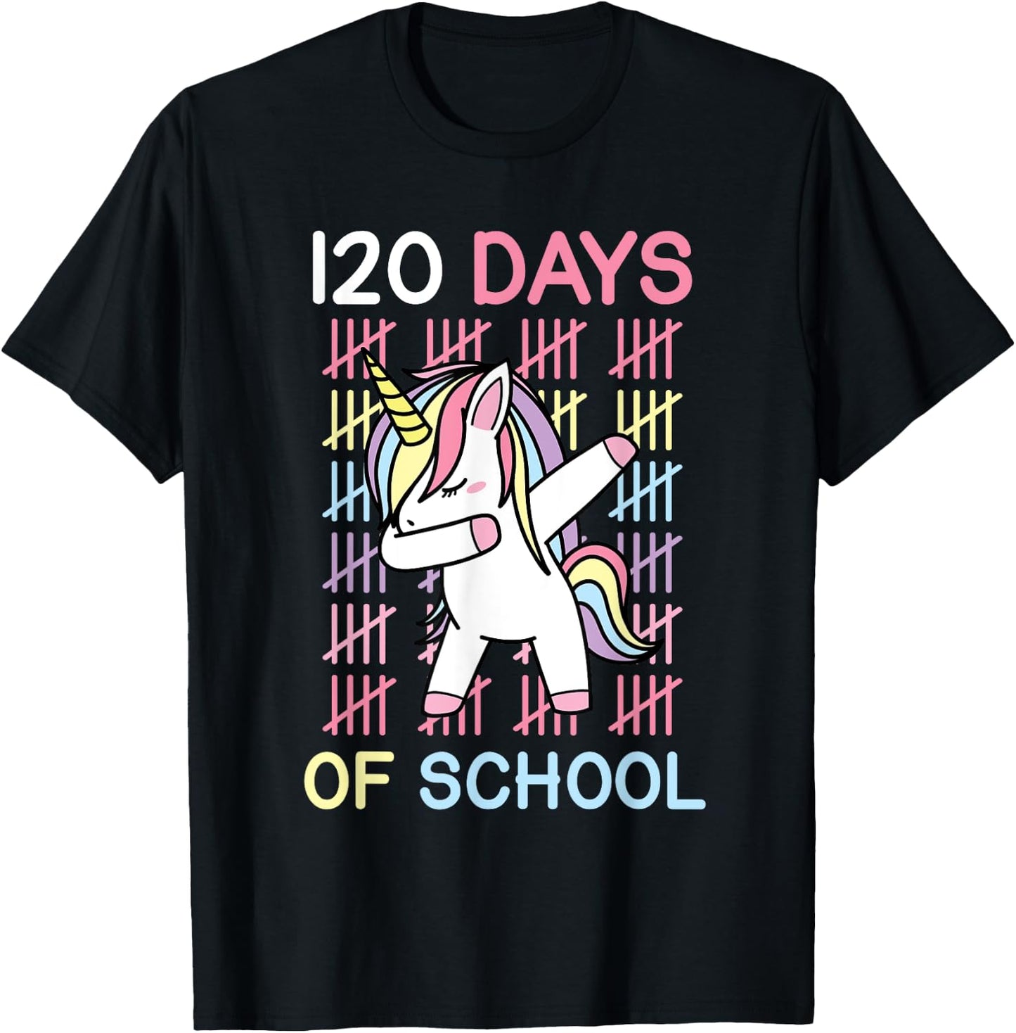 1st Grade 120 Days of School Unicorn Shirt Teacher Kids T-Shirt - T-Shirt | Black
