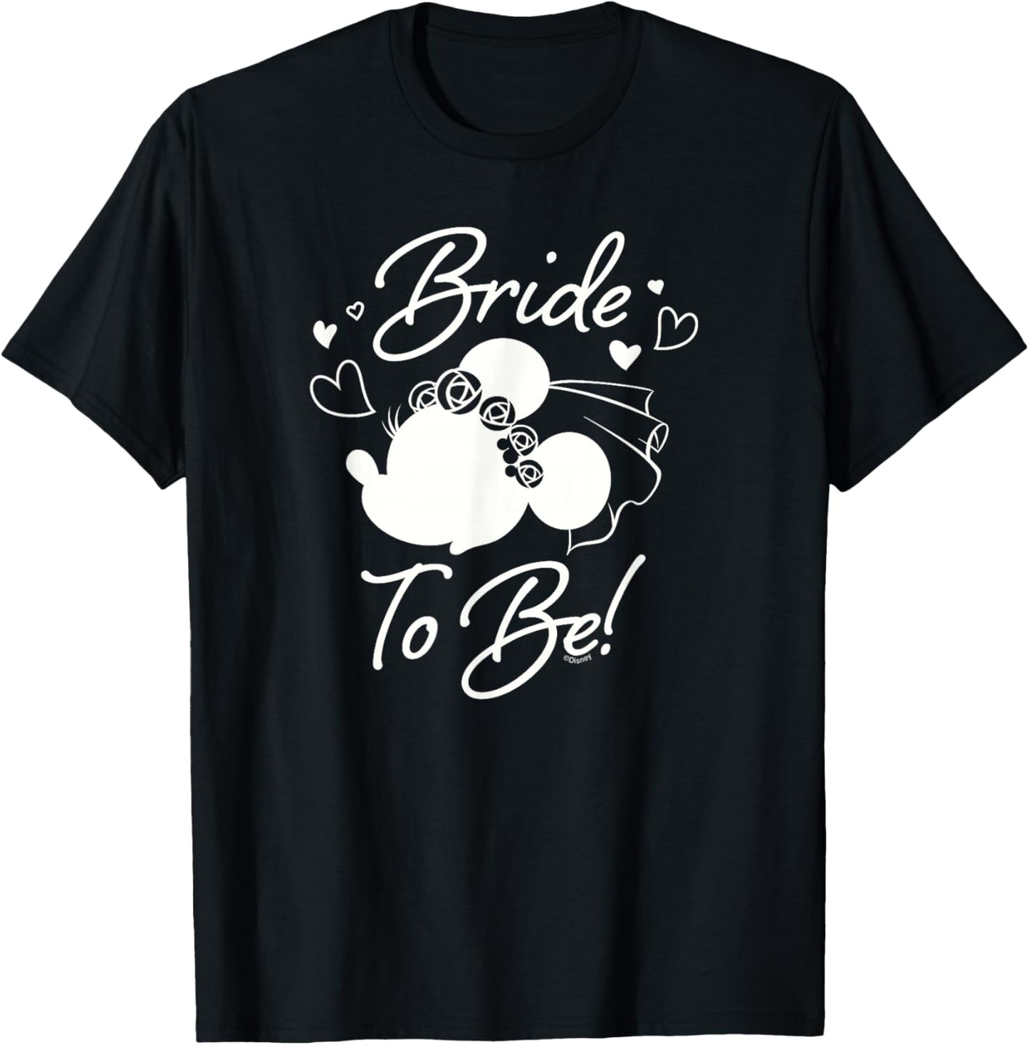 Disney Minnie Mouse Bride to Be Wedding Bridal Bachelorette T-Shirt - T-Shirt | Black