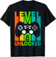 8th Birthday Gamer Boy or Gamer Girl - Level 8 Unlocked T-Shirt - T-Shirt | Black