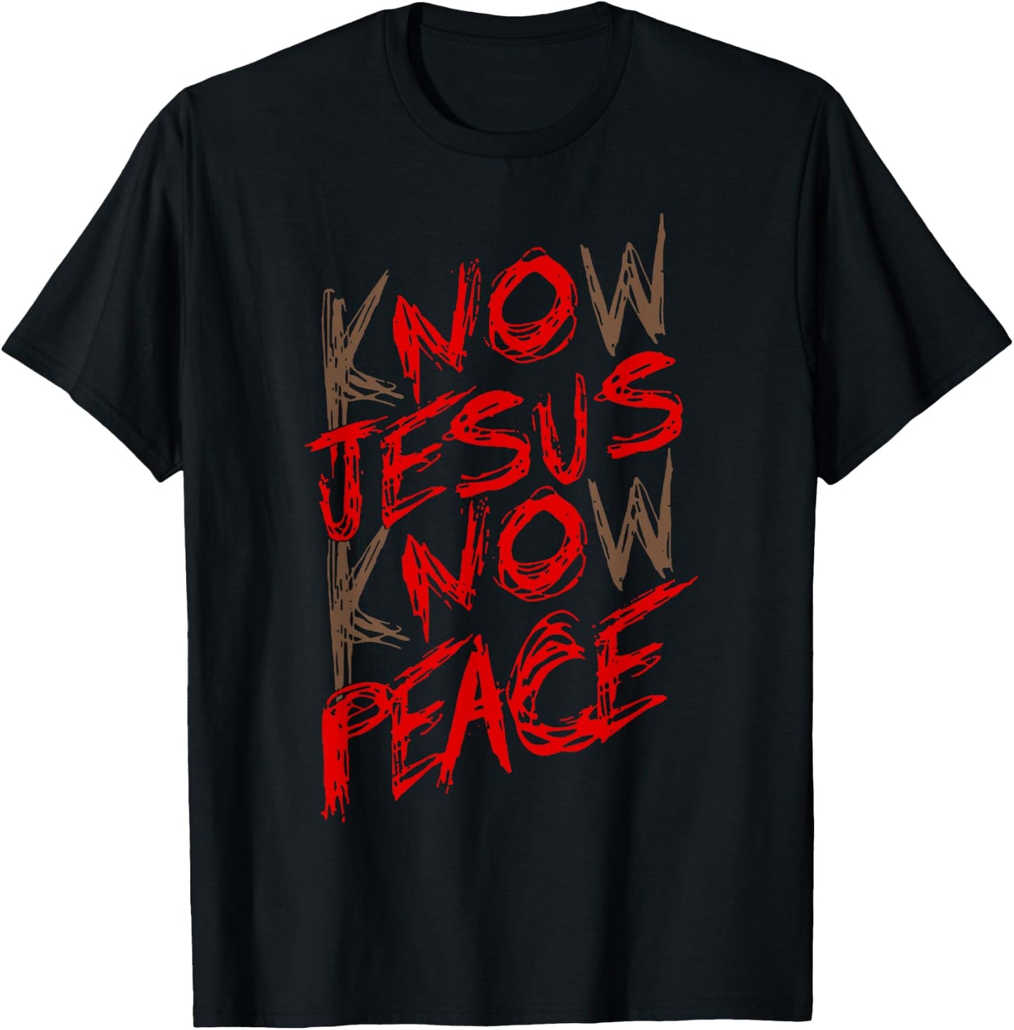Know Jesus Know Peace T-Shirt - T-Shirt | Black