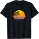 Fort Walton Beach FL Vintage Palm Tree Sunset T-Shirt - T-Shirt | Black