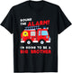 Kids Im going to be a big brother Shirt Firetruck baby reveal T-Shirt - T-Shirt | Black