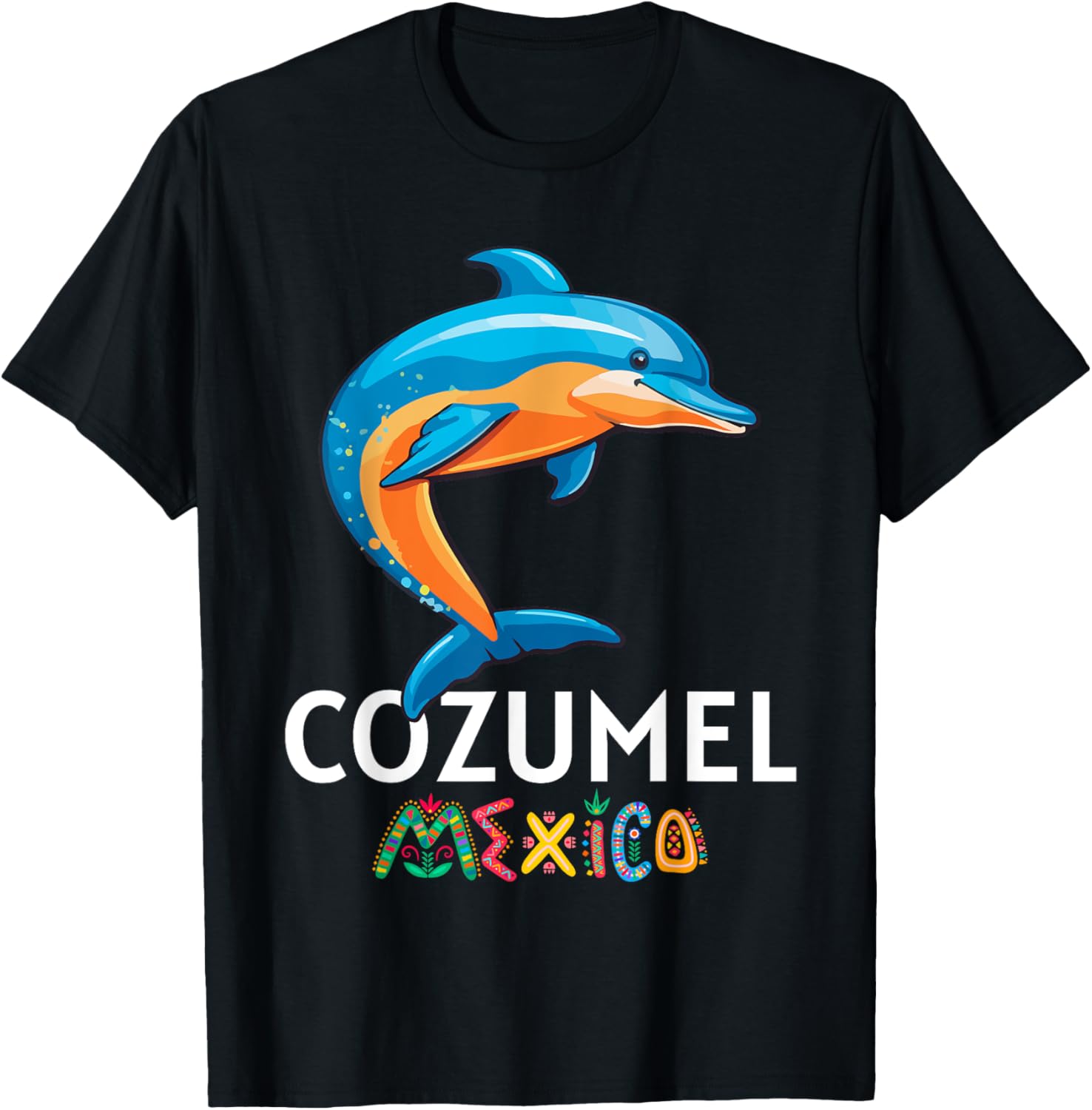 Cozumel Mexico Dolphin Souvenir / Cozumel T-Shirt - T-Shirt | Black